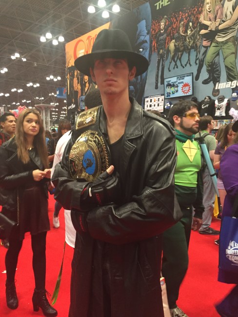 Evan channeling his inner Undertaker (No groin shots)